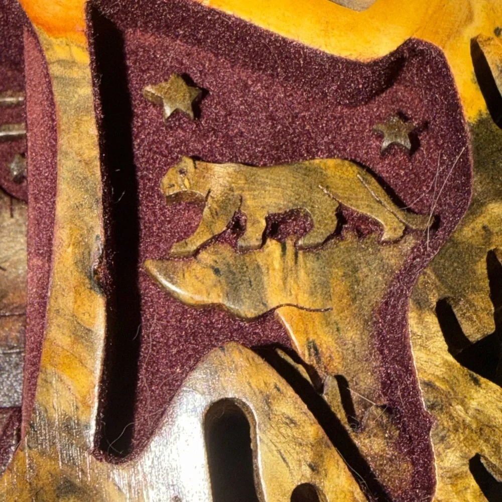 South Western Cowboy table art work puzzle box - Picture 2 of 12